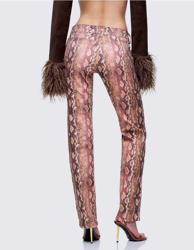 Finesse Athena Natural Snake Print Jeans
