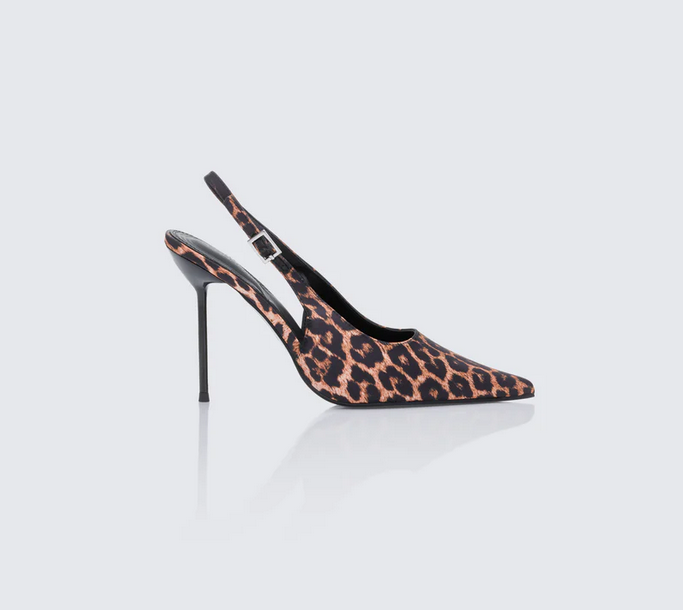 Finesse Serene Leopard Knife Point Sling Back