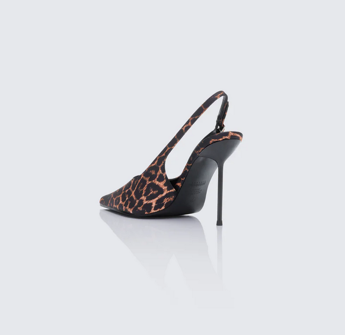 Finesse Serene Leopard Knife Point Sling Back