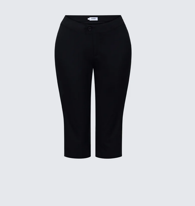 Finesse Ellie Black Woven Capri Pants