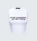 Finesse Nicolette White Rib Graphic Top