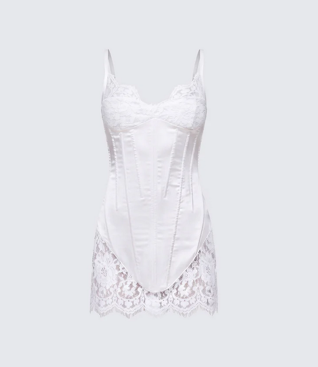 Finesse Rosie White Corset Dress
