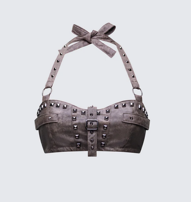 Finesse Hosea Brown Vegan Leather Bra