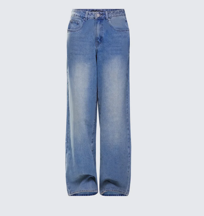 Finesse Samia Blue Denim Wide Leg Jeans