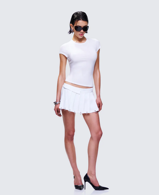 Finesse Petra White Micro Mini Skirt