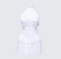 Finesse Anabeth Ivory Pleated Mini Dress