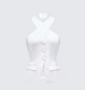Finesse Elina Cream Halter Neck Waistcoat