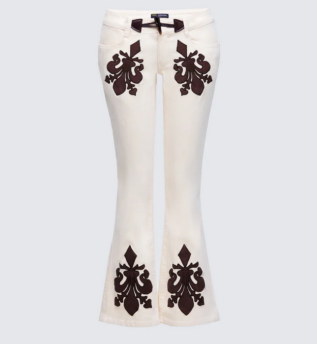 Finesse Oakley Ivory Cord Western Pants