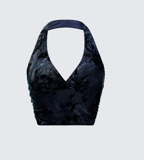 Finesse Moana Black Burnout Ring Back Top