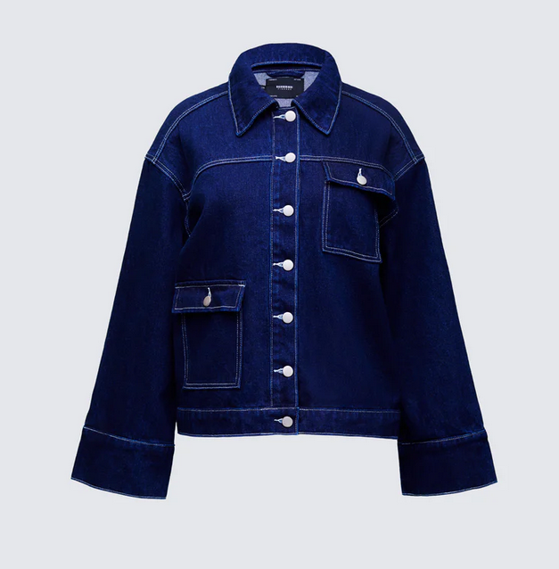 Finesse Frovi Blue Denim Oversized Shirt