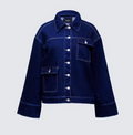 Finesse Frovi Blue Denim Oversized Shirt