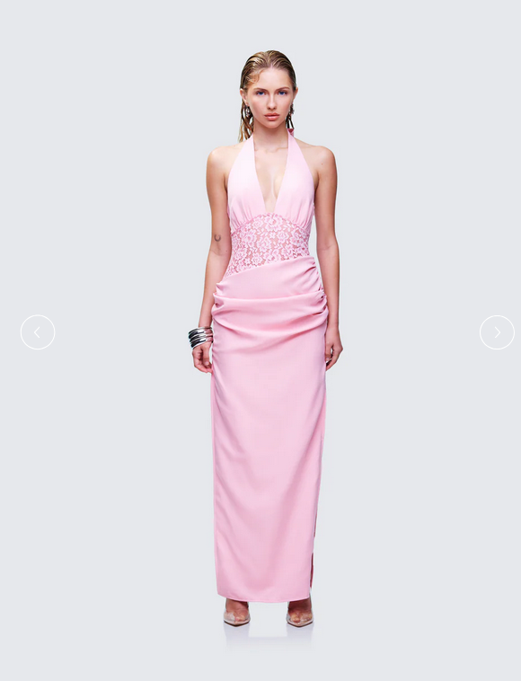Finesse Lenora Lace Detail Maxi Dress
