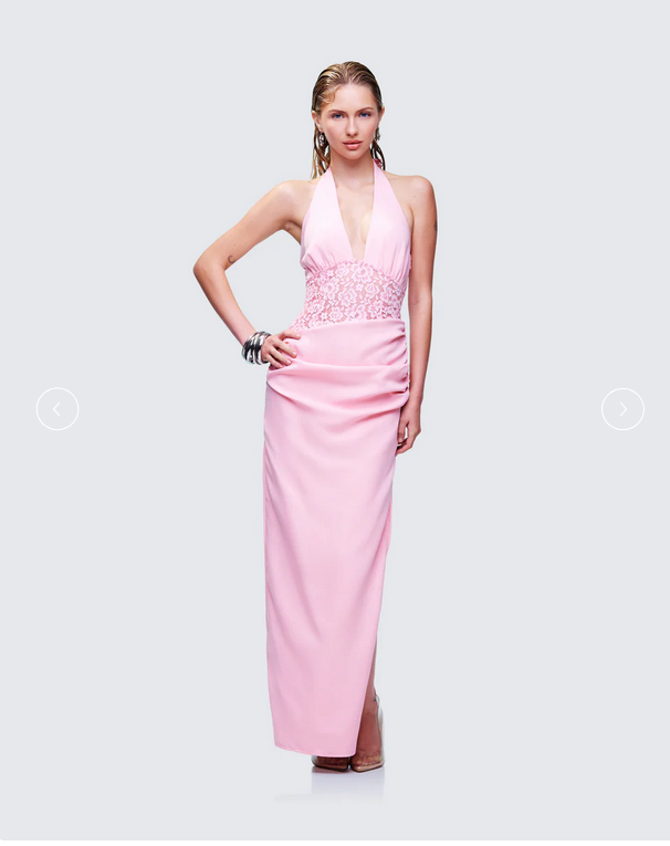 Finesse Lenora Lace Detail Maxi Dress