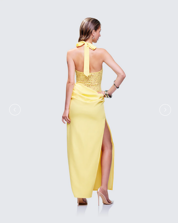 Finesse Lenora Lace Detail Maxi Dress