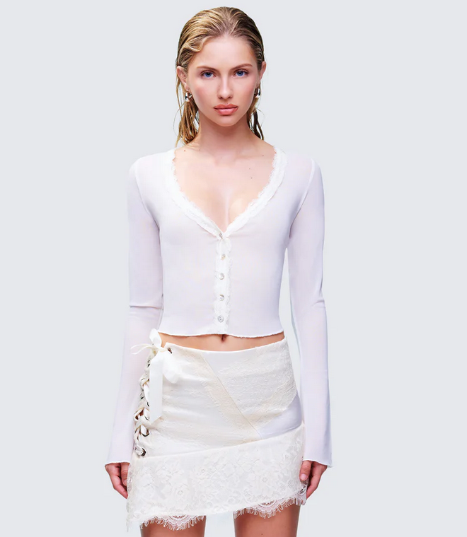 Finesse Aurelia Long Sleeve Mesh Top