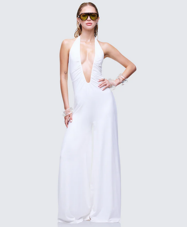 Finesse Saoirse Plunge Neck Jumpsuit