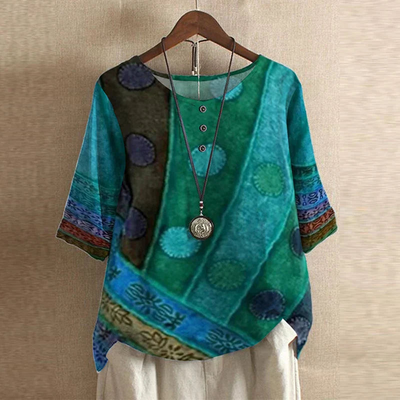 Nabalu Rowan | Relaxed Floral Print Summer Blouse 1
