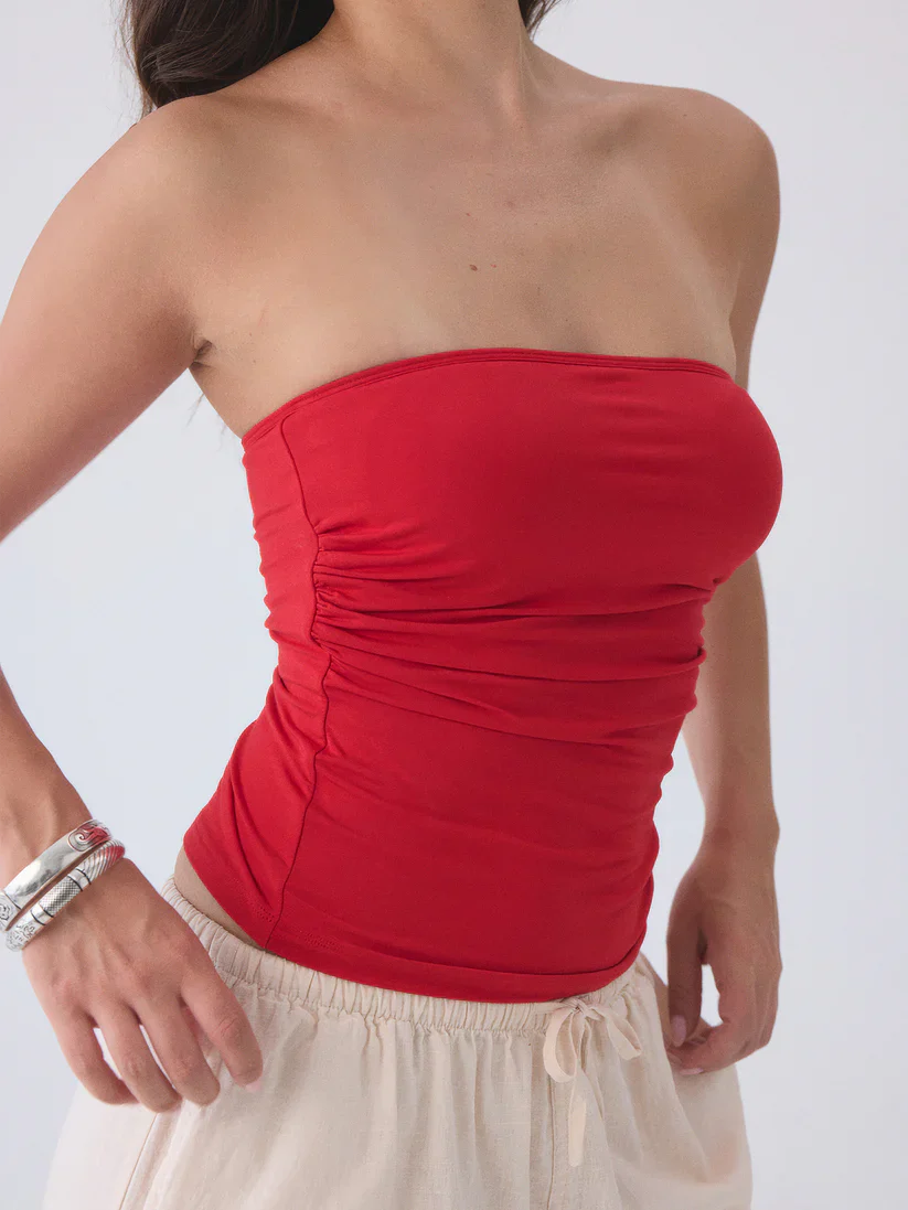 Klassy Ruched Tube Top