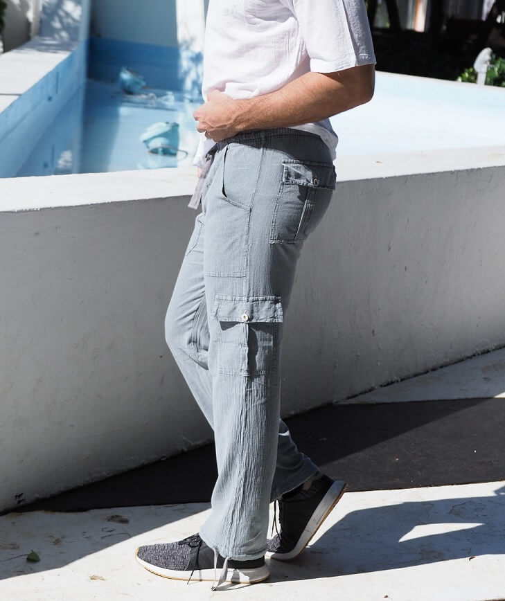 Cotton Natural Men's St. Vincent Fossil Gray Pants