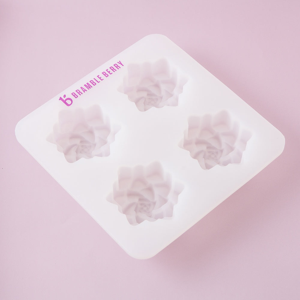 Bramble Berry 4 Cavity Succulent Silicone Mold