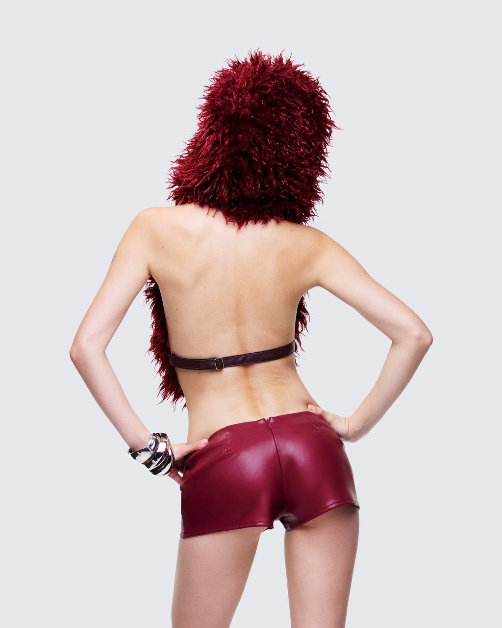 Finesse Tamara Plum Backless Hood Top