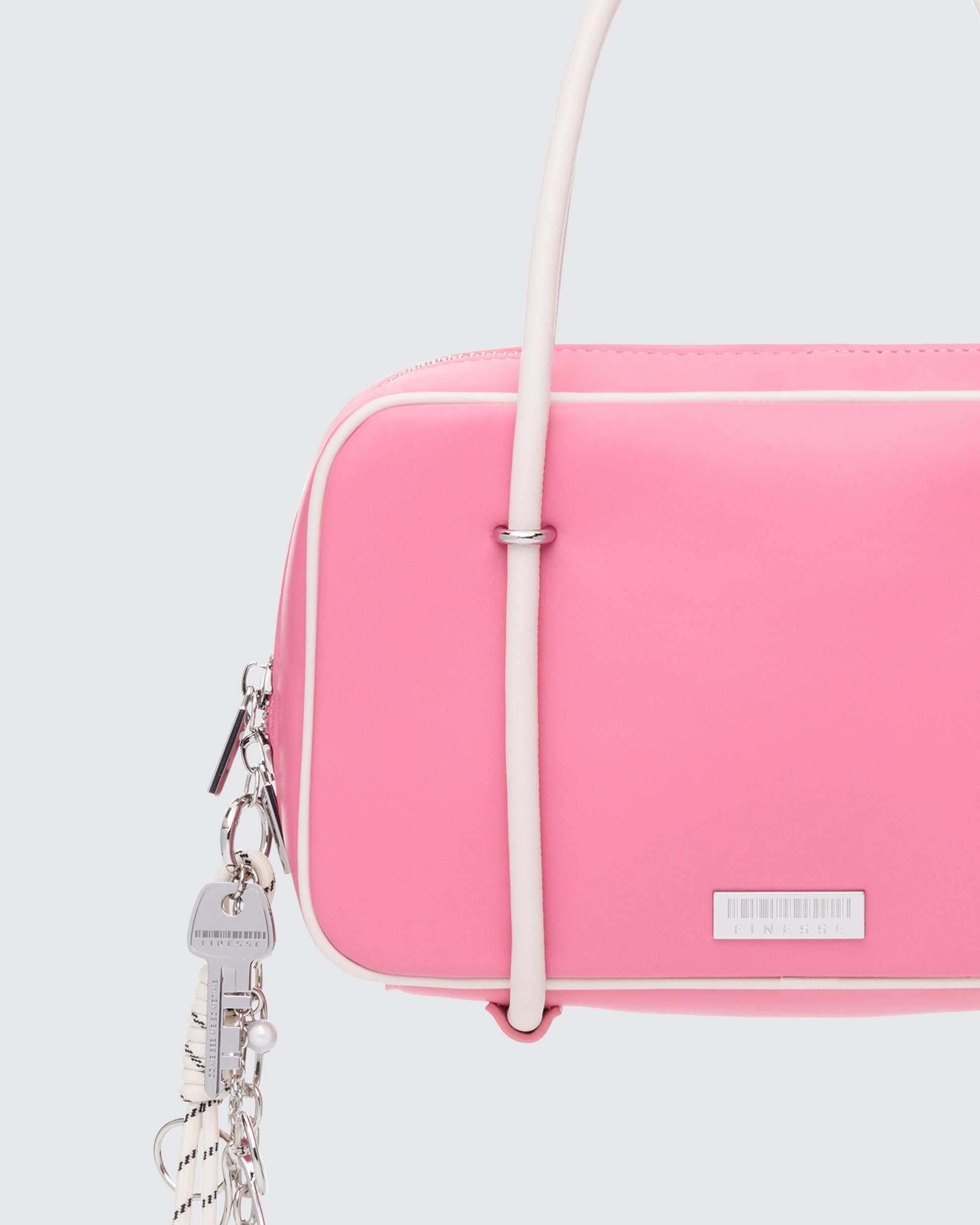 Finesse Tasmin Pink Multi Charm Bowler Bag