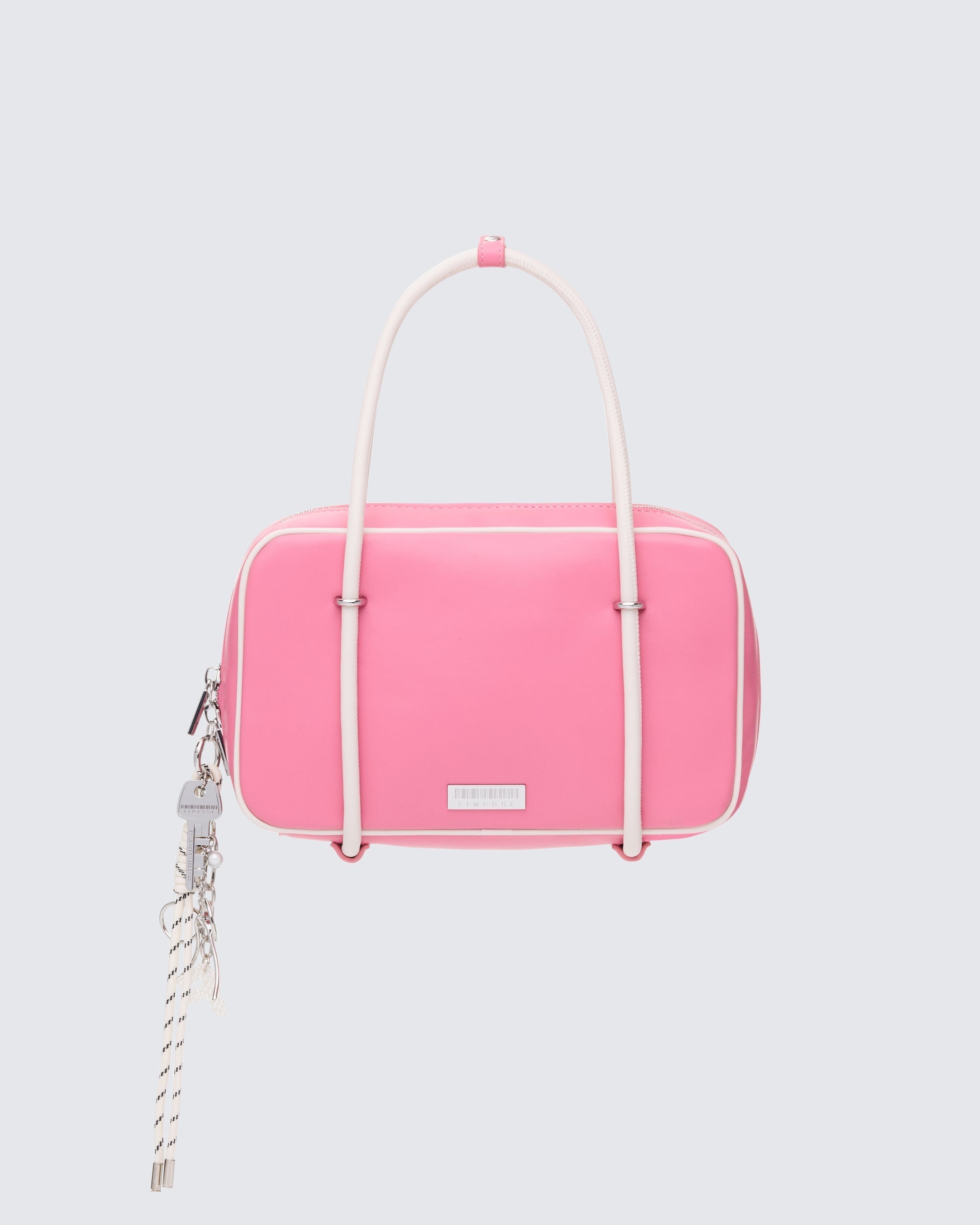 Finesse Tasmin Pink Multi Charm Bowler Bag