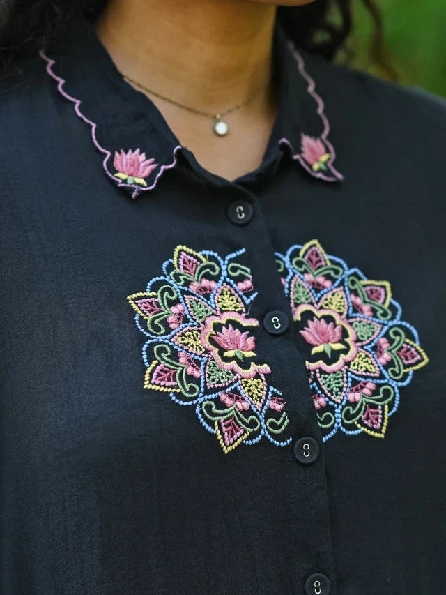 April Cornell Mandala Tunic - Black