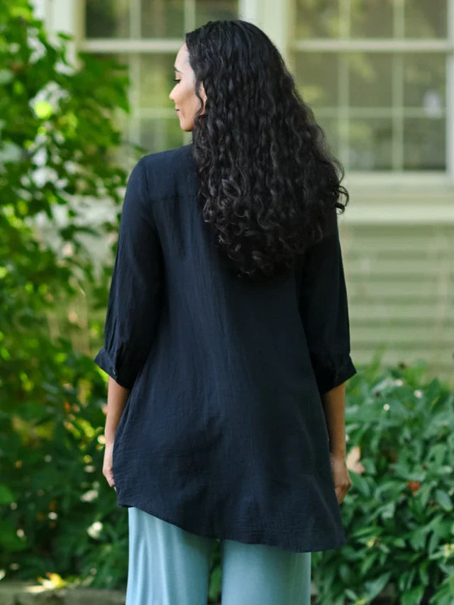 April Cornell Mandala Tunic - Black