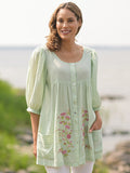 April Cornell Patricia Embroidery Tunic - Sage
