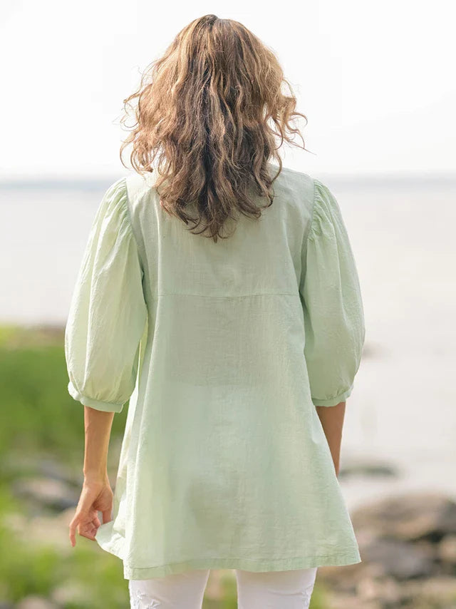 April Cornell Patricia Embroidery Tunic - Sage