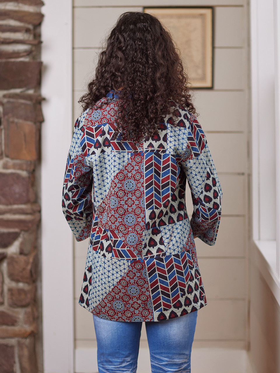 April Cornell Indigo Patchwork Tunic