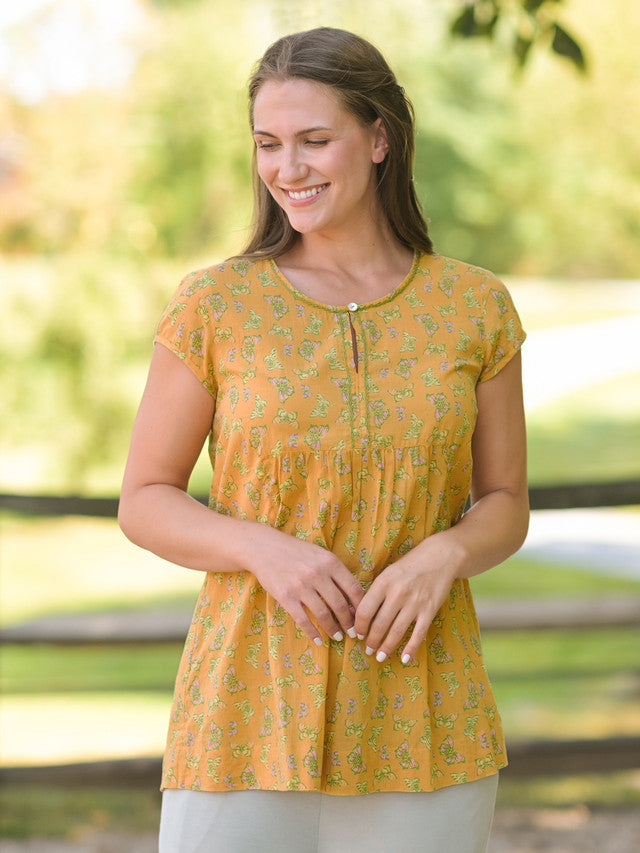 April Cornell Panama Butterfly Tunic - Dark Gold