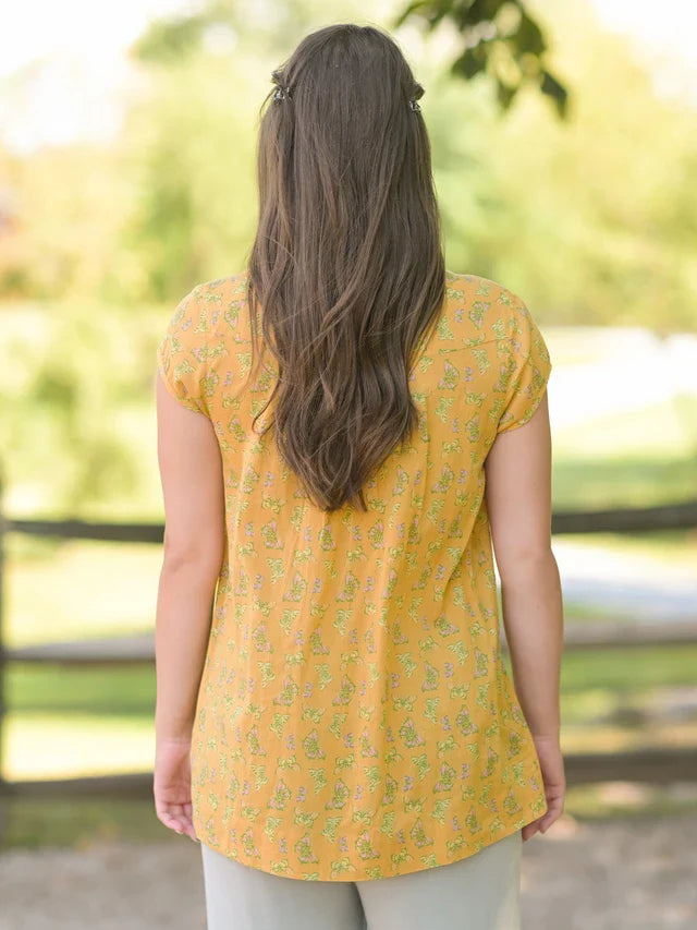 April Cornell Panama Butterfly Tunic - Dark Gold
