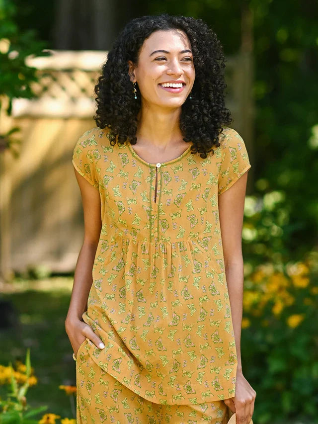 April Cornell Panama Butterfly Tunic - Dark Gold