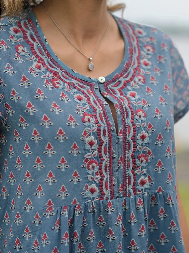April Cornell Total Hippie Indigo Tunic - Indigo