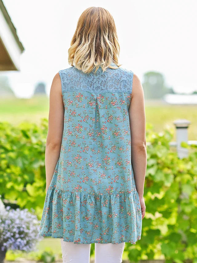 April Cornell Mulberry Sleeveless Tunic - Soft Teal