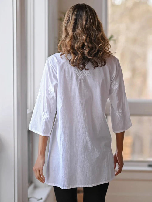 April Cornell Lotus Tunic - White