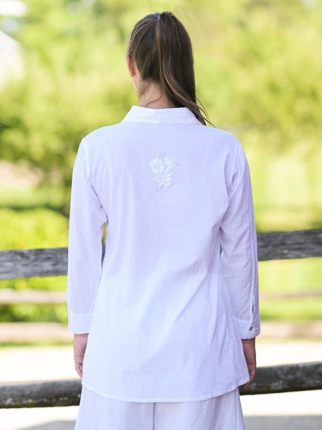 April Cornell Delphinium Tunic - White