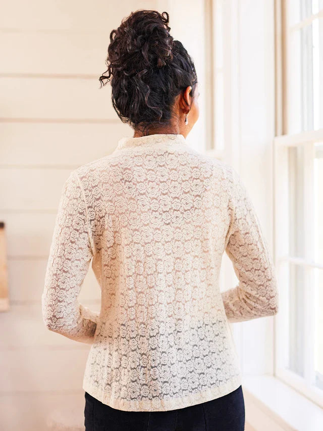 April Cornell Amelie Mock Turtleneck - Ecru
