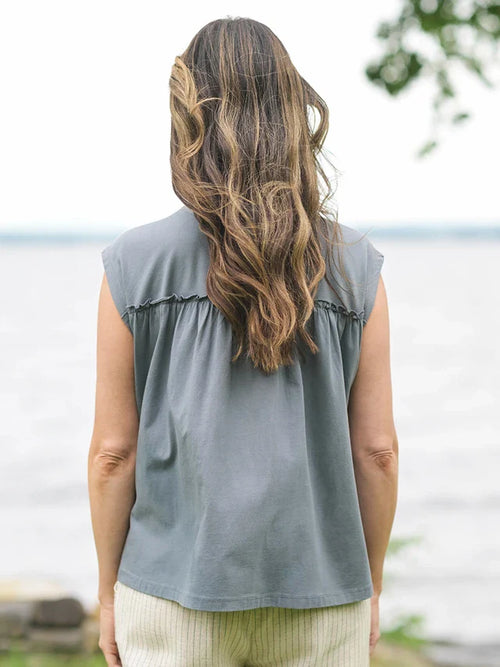 April Cornell Cottage T-Shirt - Charcoal
