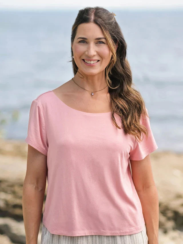 April Cornell Ballet Jersey T-Shirt - Rose
