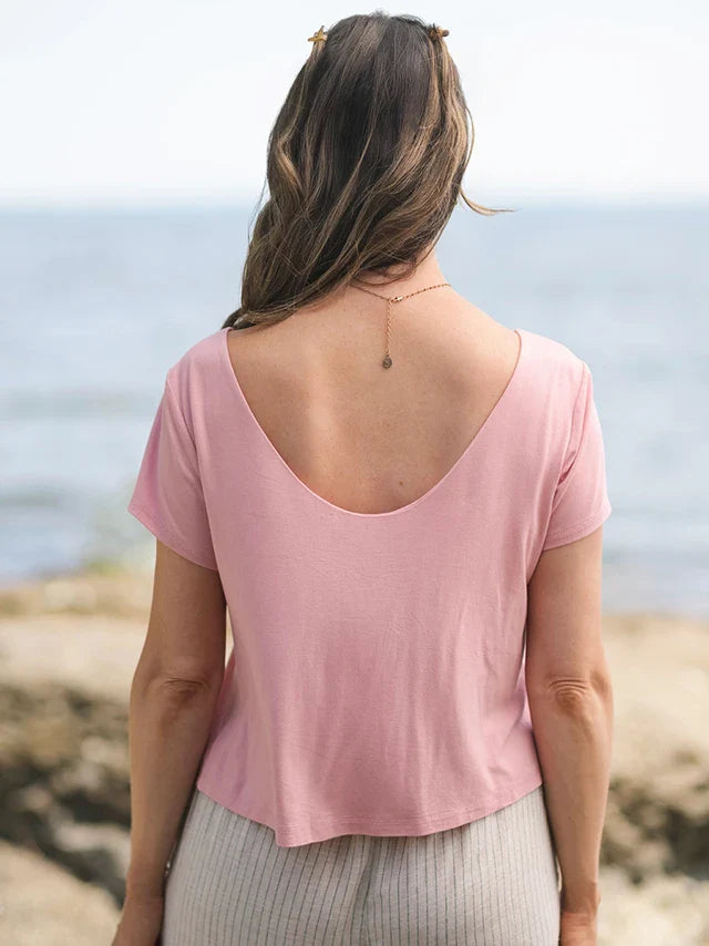 April Cornell Ballet Jersey T-Shirt - Rose
