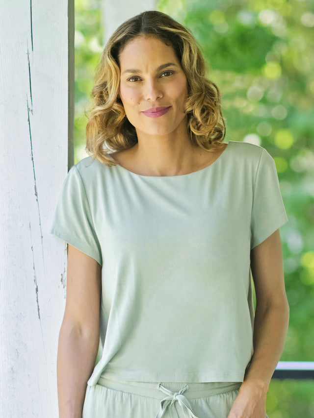 April Cornell Ballet Jersey T-Shirt - Sage