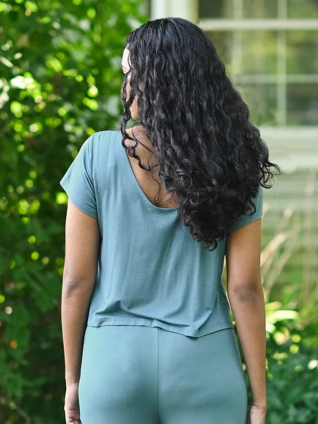 April Cornell Ballet Jersey T-Shirt - Soft Teal