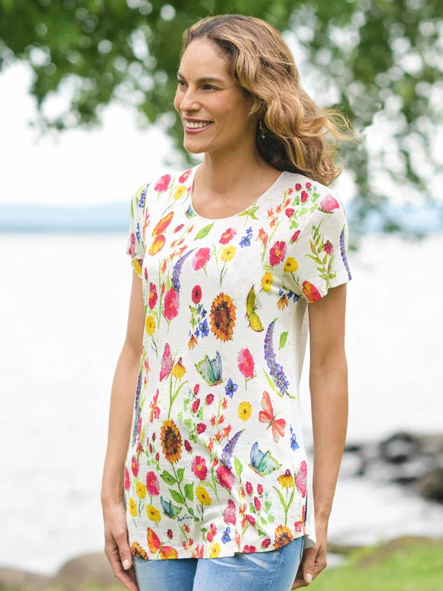April Cornell Sister Garden T-Shirt - Multi