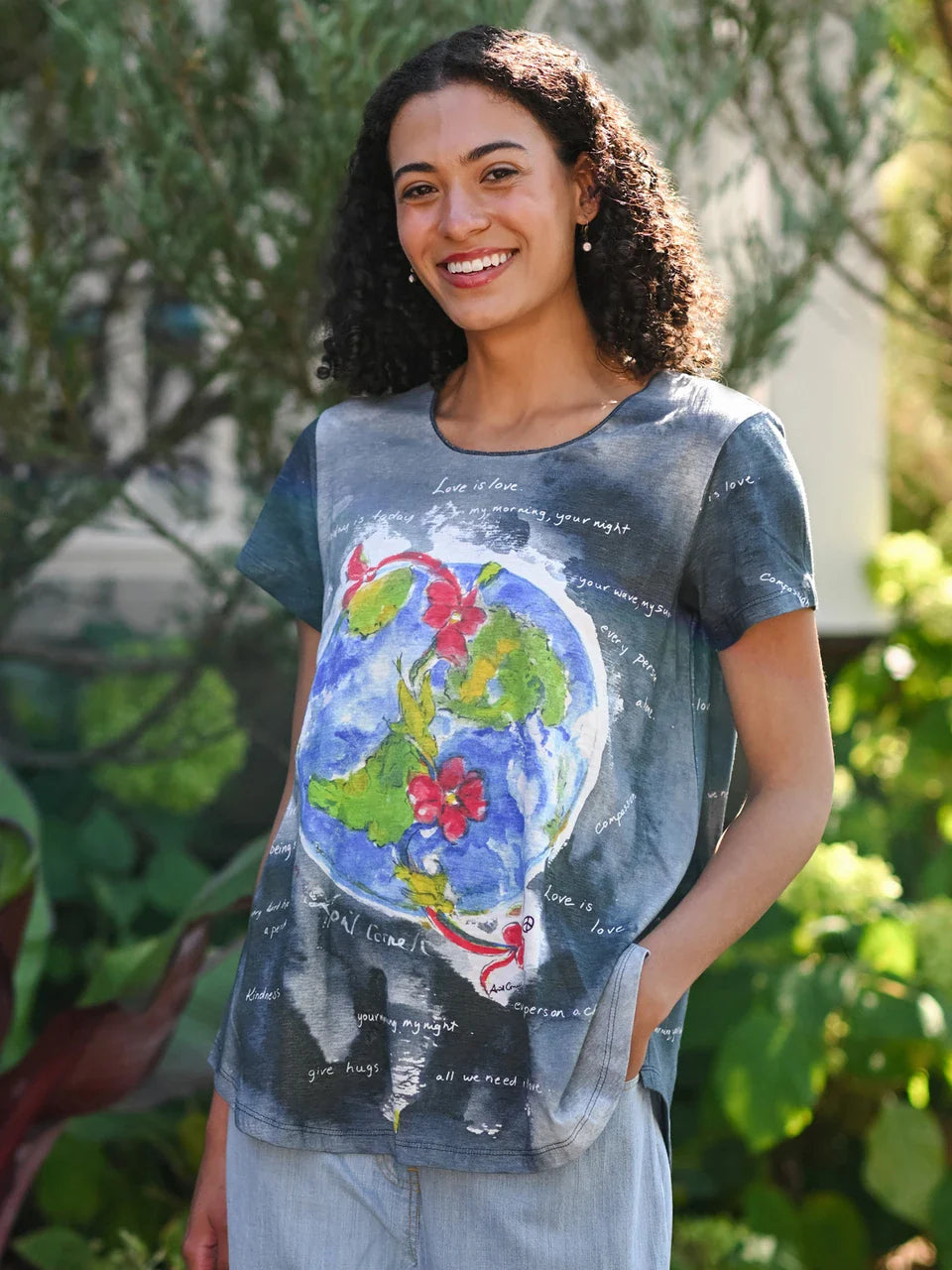 April Cornell Mother Earth T-shirt - Charcoal