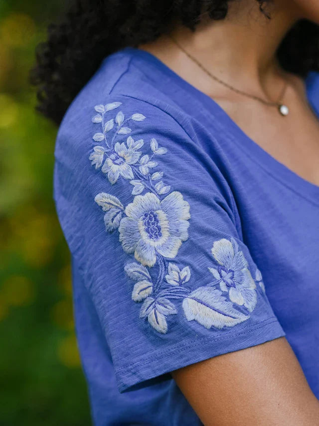 April Cornell Tapestry T-Shirt - Blue