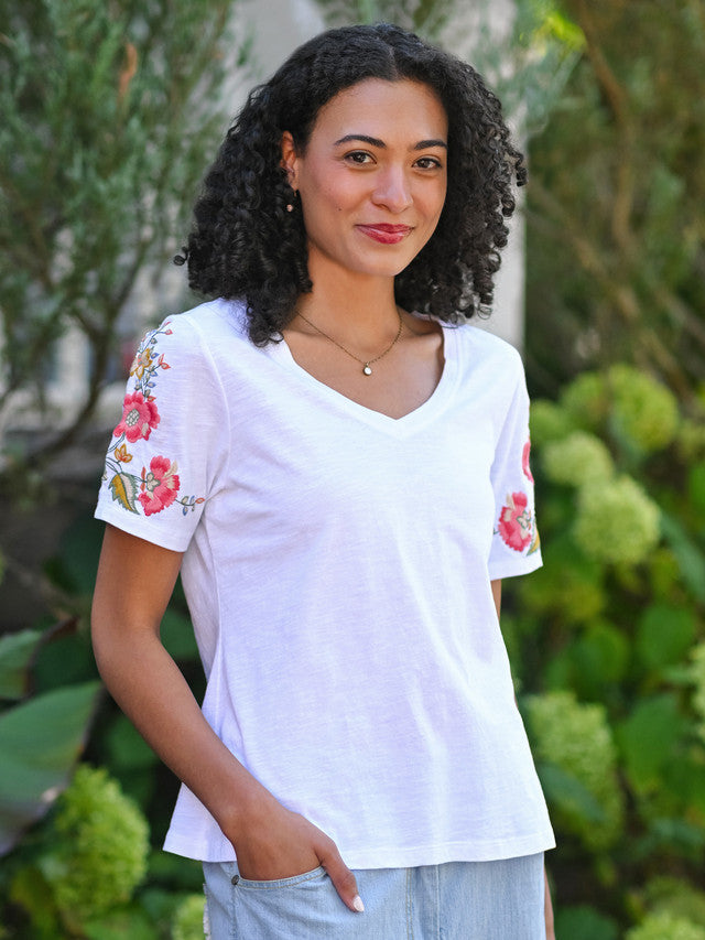 April Cornell Tapestry T-Shirt - White