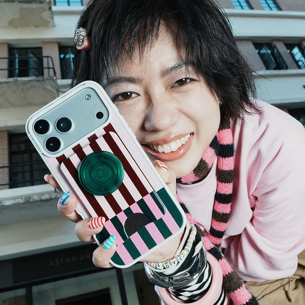 PopSockets Pop of Pink Stripe - MagSafe Case